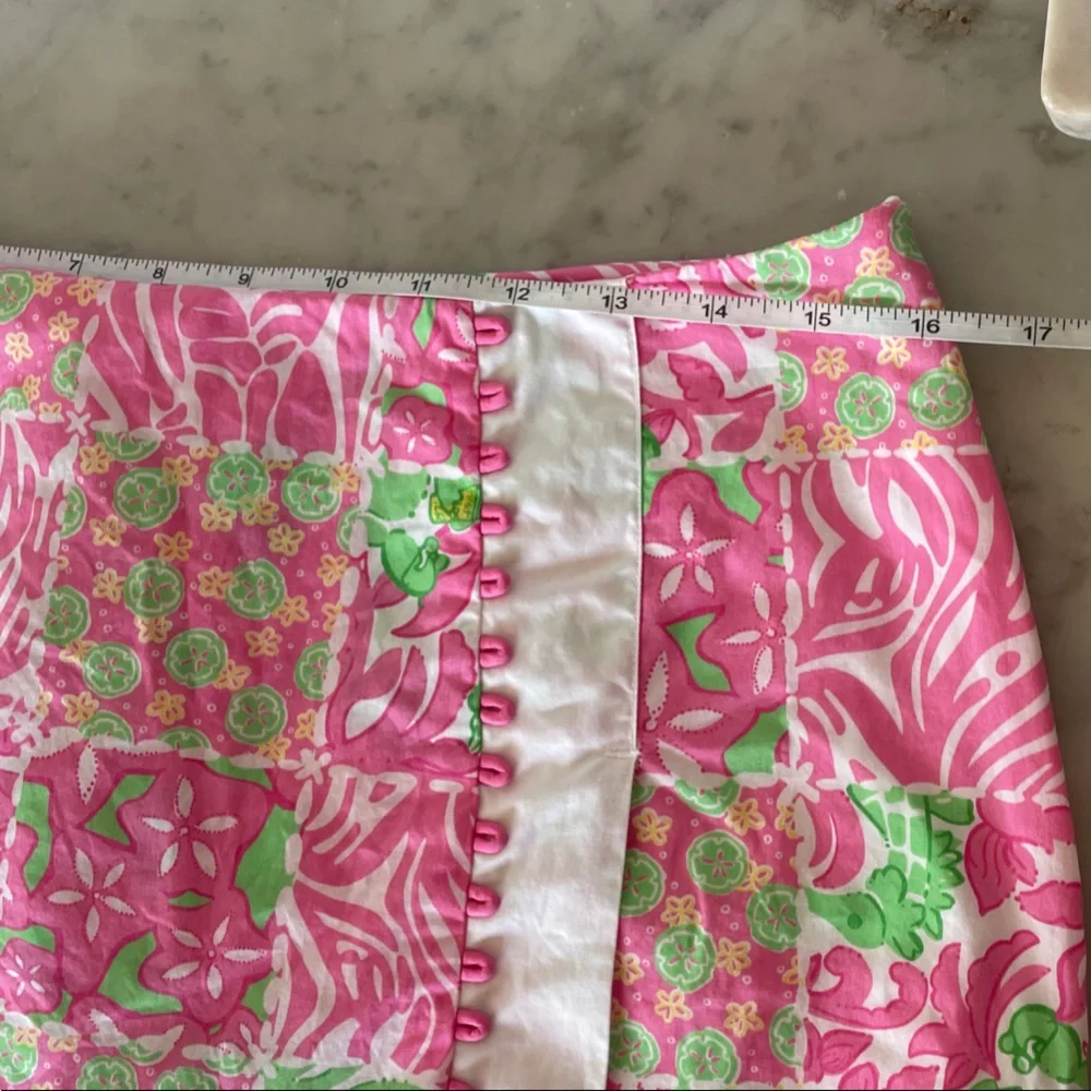 LILLY PULITZER Sunnyside Lions Vintage Faux Wrap Skort 8